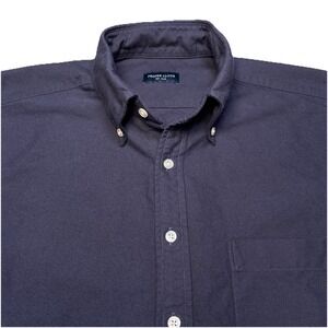 Proper Cloth Shirt (M) Mens L/S OCBD American Pima Navy Oxford Cloth